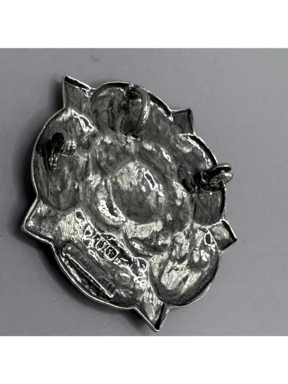 The Rose Of Trondheim Norway Pendant Signed F Morken 925 Sterling Silver Large
